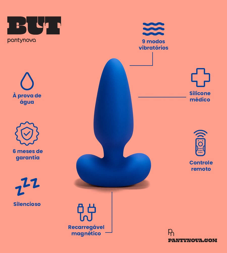 Vibrador anal plug em infográfico | Sex Shop Produtos Eróticos Online